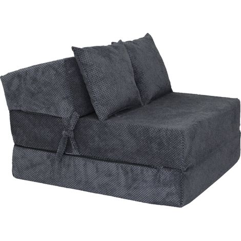 Klappmatratze - 200x70x15cm - Samt Punkte - Anthrazit
