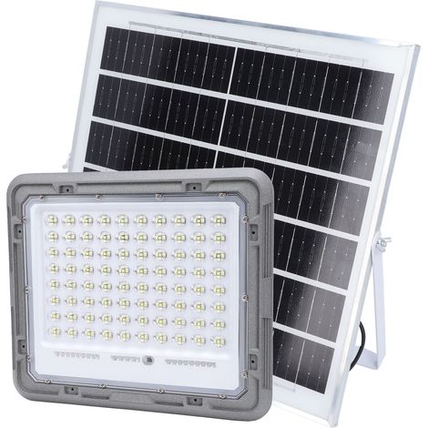 Projecteur Solaire Extérieur 300W 240 LED IP66 Étanche Lampe Télécommande pour Mur Porche Abri Batterie 10000mAh (1/5)