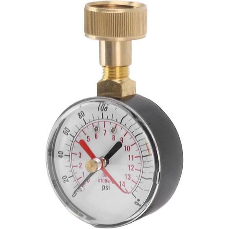 Manomètre de pression d'eau 0 à 200 psi avec filetage de tuyau 3/4 pour remplacement-- (1/5)