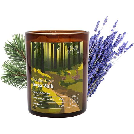 Sojakerze „Golden Hour Forest Walk“, Duftrichtung: Zitrusbeere, Harz, 190 g, EcoDetails (1/5)