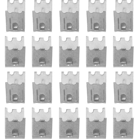 20-teiliges Gefrierfachregal-Clip-Set, Aluminium-Regalclip-Halterungshaken für Kühlschrank