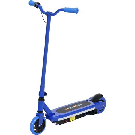 Electric Scooter for Kids 6-14 Years, Colourful Lights, Blue (1/5)