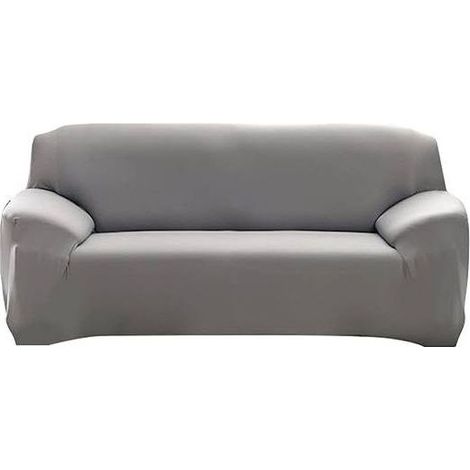 2er Sofabezug 145-185 cm - Stretch mit Armlehnen - Grau - Universal