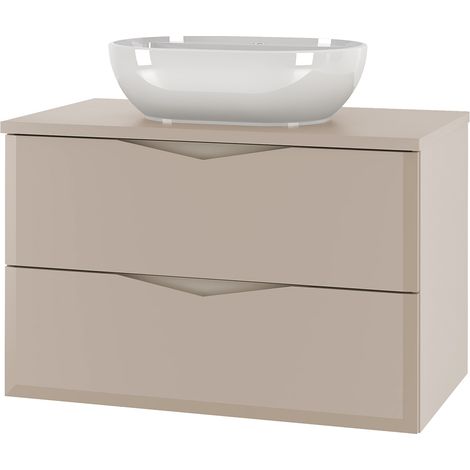 Waschtisch 80 cm breit inkl. Waschbecken in Beige DORIDA-140 (1/5)