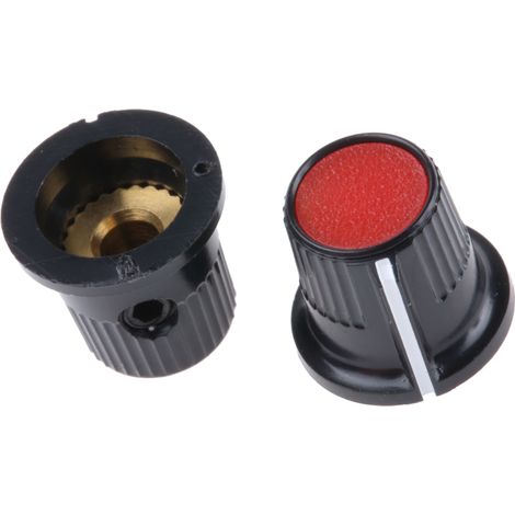Bouton de potentiomètre RS PRO, Axe de 3.175mm, Diamètre de 11.6mm, Vis sans tête