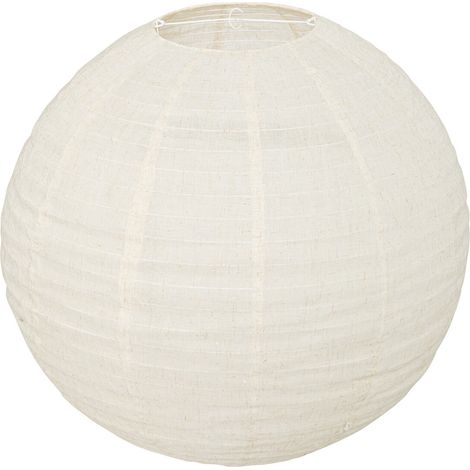 Lanterne boule Jordy D.57cm en lin blanc - Atmosphera créateur d'intérieur (1/4)