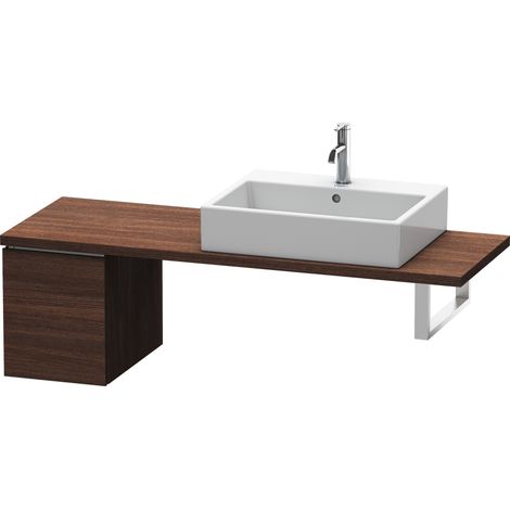 Duravit L-Cube Base para consola, ancho 320mm, profundidad 477mm, 1 cajón, color: Decoración Castaño Oscuro - LC582005353 (1/4)