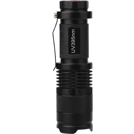 Lampe UV Portative - Lampe Blacklight 395 nm - Torche d'Inspection pour Détection de Substances Fluorescentes - Usage Domestique et Professionnel - 1 Pièce (1/5)