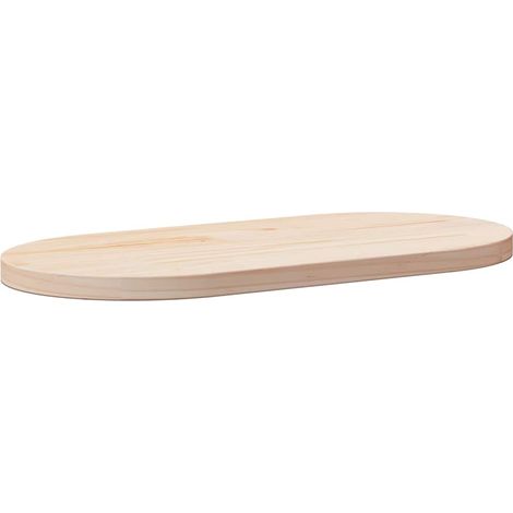 Tischplatte 60x30x2,5 cm Massivholz Kiefer Oval