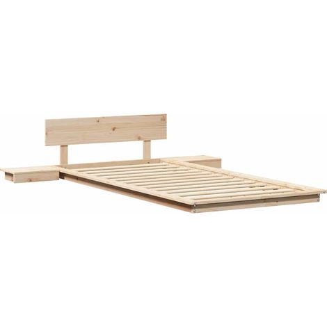 Lit simple,Lit adulte,Cadre de lit Marron 90 x 190 cm bois CFW1894811 (1/5)