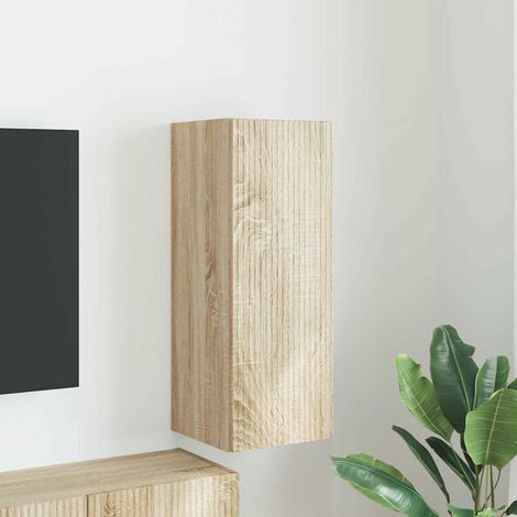 vidaXL Meuble TV mural Sonoma 30 x 31 x 80 cm Bois d'ingénierie