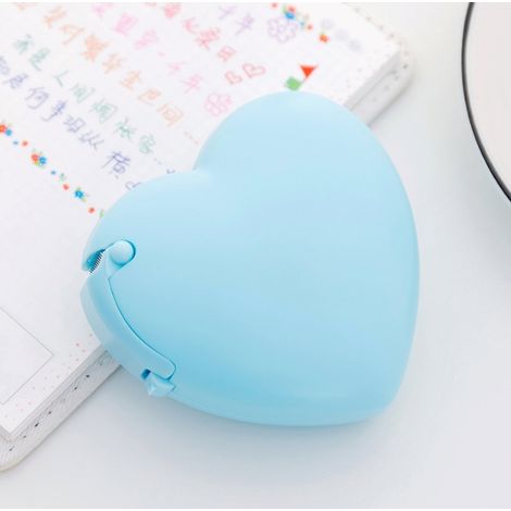 Creative cartoon stationery Portable love tape holder Hidden tape cutter with small tape 10 15cm blue (1/2)