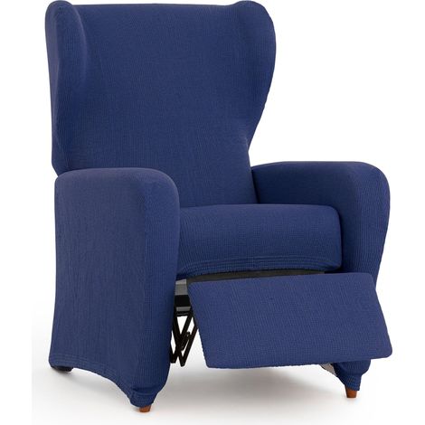 Housse de Fauteuil de Relaxation Universelle et Polyvalente - Housse de Fauteuil de Couleur Bleue protectrice Facile à Placer pour Dossier, siège et accoudoirs (1/5)