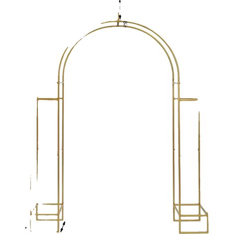 Support de toile de fond de mariage, métal durable, décoration polyvalente, M, Or (1/2)