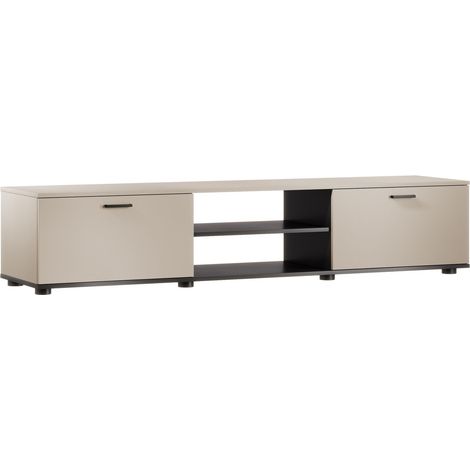 Mueble TV Tornola 101, Cachemira + Negro, Número de puertas: 2, Número de cajones: 0, 180x37x43cm