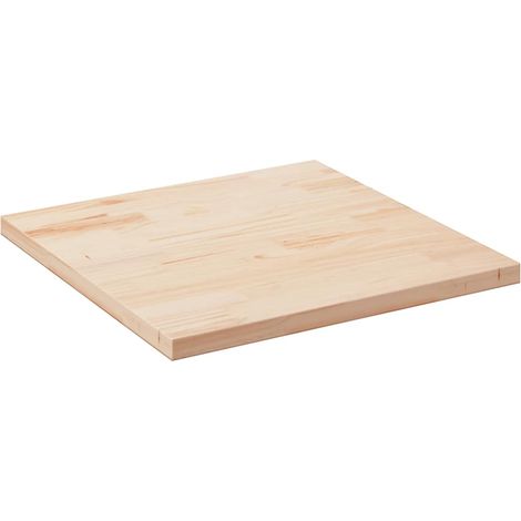 Tischplatte 90x90x2,5 cm Massivholz Kiefer Quadratisch