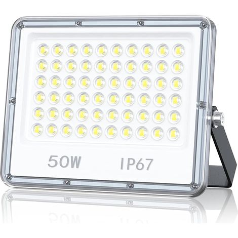 Projecteur Spot LED Extérieur 50W, Lampe Phare LED Exterieur Etanche IP67 5000LM Blanc Froid 6500K pour Jardin(1 Pièce) (1/5)