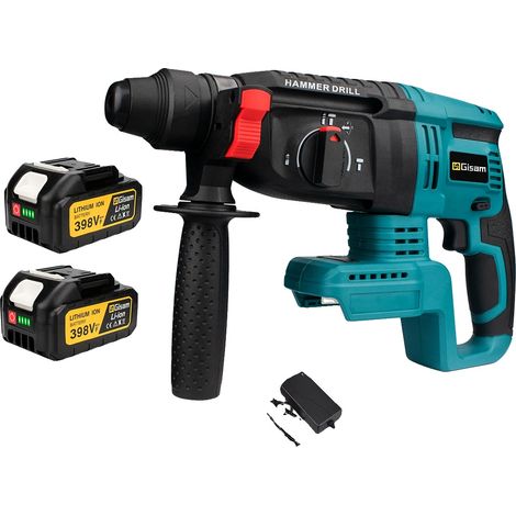 Taladro percutor eléctrico, diámetro de perforación de 26 mm, alta frecuencia de impacto, 2 cajas de cartón con baterías. (1/2)