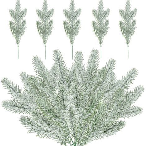 Künstlicher Zedernzweig, künstlicher Zedernzweig, Tannenzweig für Bastelarbeiten, Kränze und Weihnachtsdekoration (1/5)