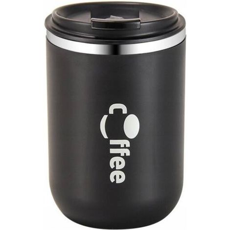 Tazza termica Ecarla con cannuccia, 500 ml, nera CUP07WZ3 (1/5)