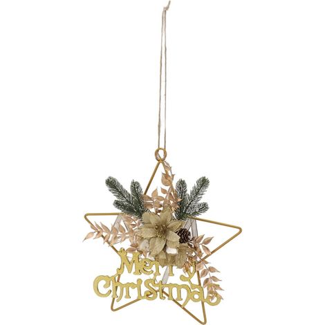 Couronne de Noël, Couronne décorative Suspendue de Noël, décoration Murale Unique en Forme de Pomme de pin Faite à la Main pour Les décorations de Salle de Vacances (6127) (1/5)