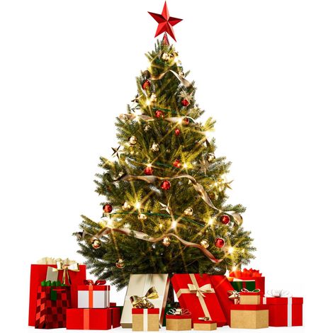 Artificial Christmas Tree 150x90cm with Wooden Stand (1/5)
