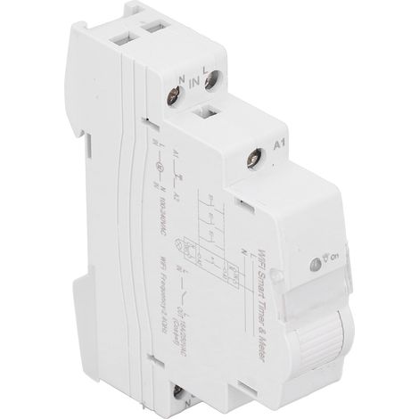 Interrupteur temporisé intelligent unipolaire à commande unique contre les surtensions et les sous-tensions ATMS1602 avec mesure, 100-240 V CA (1/5)