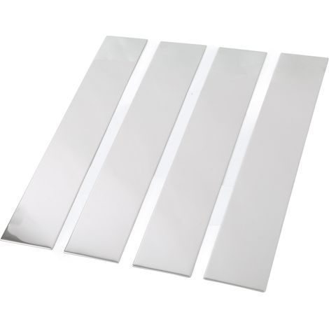 Kit 4 pièces garniture de pilier portière/fenêtre inox 304 chromé brillant remplacement déco pour Ford (1/5)