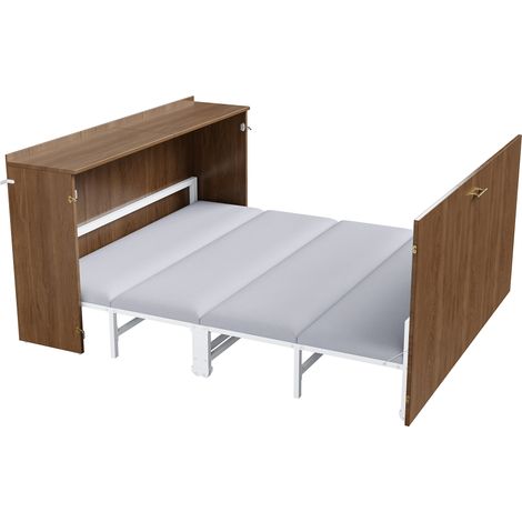 GagaLit escamotable Mofei 140x200 cm, matelas en lin, roulettes silencieuses (1/5)
