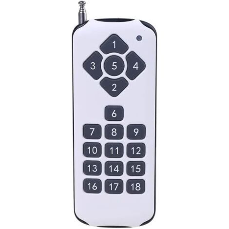 Accessories for multi-tools - ASK 18-channel 433 MHz 18-key RF remote control, high-power wireless transmitter for switching alarm - (Color: white) (1/4)