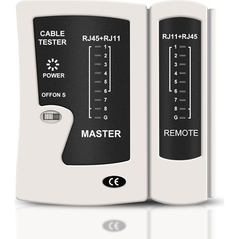 Kabeltester, Netzwerkkabeltester für RJ45 RJ11 Patchkabel, LAN Kabeltester, Telefonkabeltester, Cat5, Cat6, Cat6A, Cat7 Kabeltester