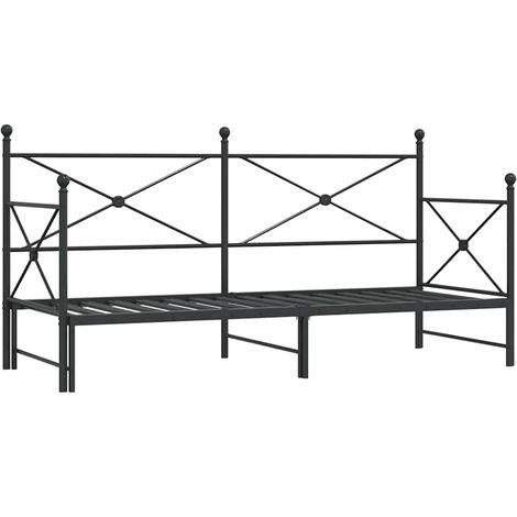 Maison Exclusive - Diván con nido sin colchón negro 90x200 cm ace