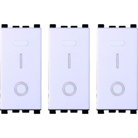 gloca Set 3 Interruttori 2P 16A Compatibili Arké (Bianco) (1/4)