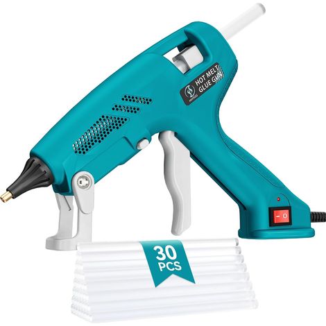 100W Pistolet à Colle Chaude 30 Pcs Bâtons 11mm150mm Chauffage Rapide et sûr Anti-goutte Pour Réparation Artisanat DIY Maison Bricolage Bureau (1/5)