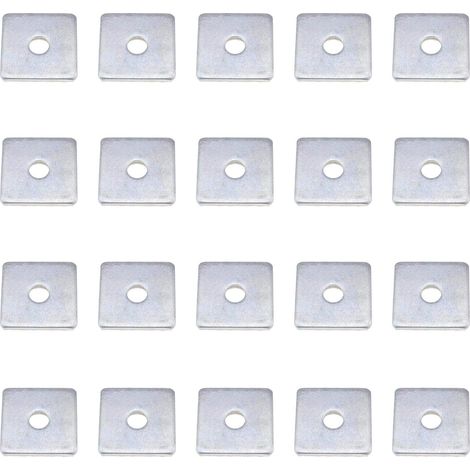 20pcs Rondelle Plate Carrée, Acier au Carbone Galvanisé à Froid pour l'industrie Automobile Momicile Jardin(M10x40x4mm) (1/5)
