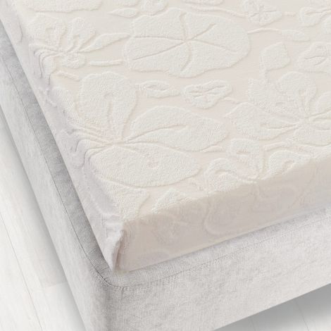 Frottee-Spannbettlaken ohne Gummiband Tulipan 150x205 zwoltex cremefarben dick (1/3)