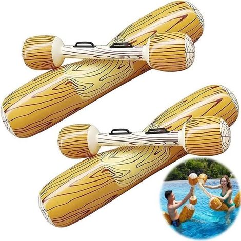 Schwimmendes Holzspielzeug – 4 Stück – Poolparty-Schwimmfloß (1/4)