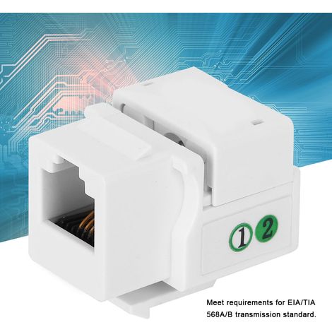 Module vocal téléphonique 5 pièces, accessoire de câblage réseau, port unique RJ11 Cat 3 avec cache-poussière (1/5)