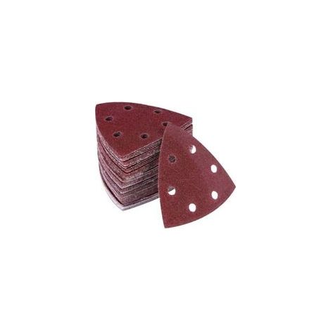 Lot de 100 Triangles abrasifs  6 trous  90 x 90 x 90 mm Pour ponceuse delta  Feuilles abrasives triangulaires  Ponçage et polissage（320）