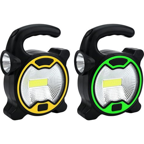 2 Stück Camping-Lichter, batteriebetriebene Zelt-Lichter, Outdoor-Camping-Laterne, tragbare LED-Zeltlaterne, Lampe mit 2 LED-Lichtern, Hängelampe, wasserdichte Notfall-Camping-Licht, Schwarz (MONICA-4 (1/5)