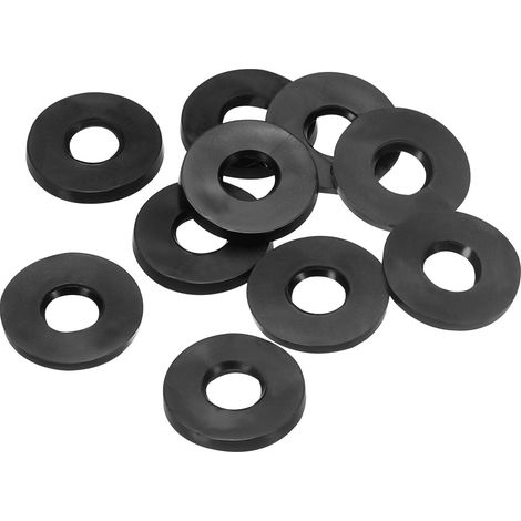 Rondelle Plate Caoutchouc 6mm x 13mm, 1,6mm Épais Noir 40Pcs (1/5)