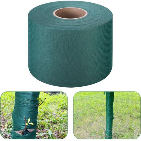 8 cm x 30m Film de protection des arbres, enveloppement anti-congelé anti-congelé, enveloppement de plantes réutilisable pour protéger l'écorce et garder les plantes au chaud (vert) (1/5)