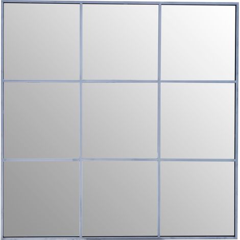 Premier Housewares Grid Wall Mirror with Silver Finish Frame (1/5)