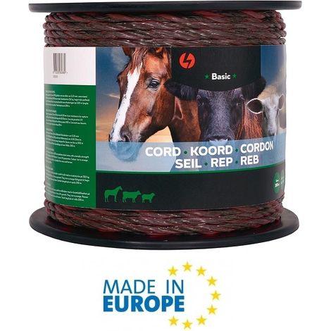 Corda Conduttrice Terra Basic 5 mm ITALFROM Lunghezza 200 m per Recinzioni Elettriche (1/2)