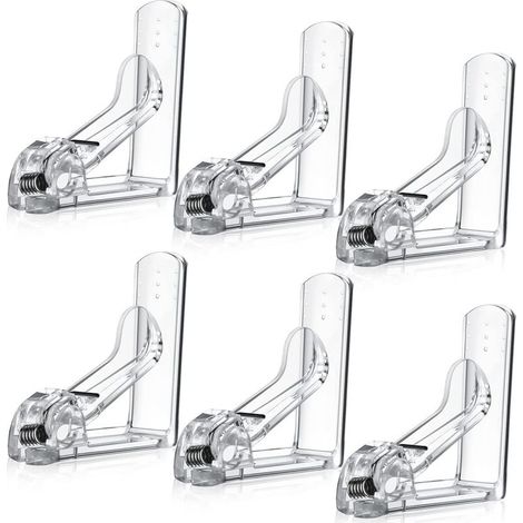 Lot de 6 pinces à nappe en plastique transparent pour camping, pique-niques, anniversaires, mariages et restaurants (1/5)