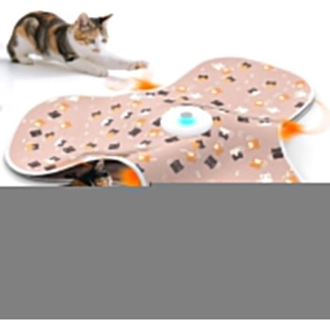 Couverture de chasse jouet pour chat - Couverture de chasse - Se déplaçant automatiquement - 1 pièce - Marron (1/5)