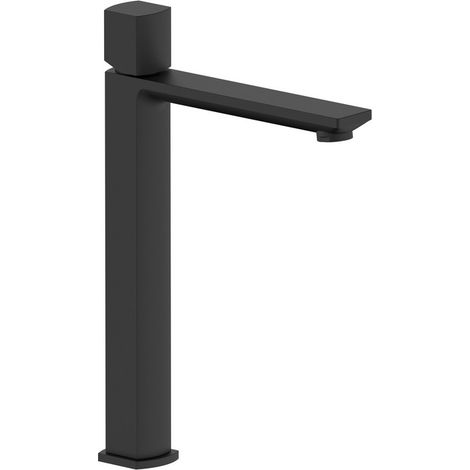 Miscelatore lavabo alto in ottone nero opaco con portata limitata - serie Marte (1/2)
