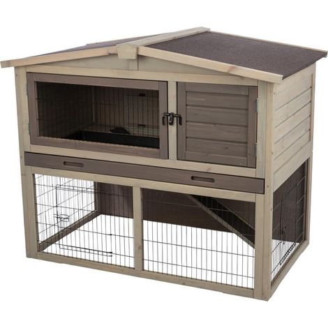 naturaKleintierstall Freilauf- gehege,124 102 78cm,grau/braun