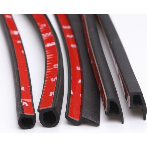Metri 3 m Adesivo automobilistico Epdm Guarnizione in gomma Striscia Isolamento acustico Guarnizione per porta per Finestra di automobile Porta Motore Tronco Bordo-Piccolo D- (1/5)