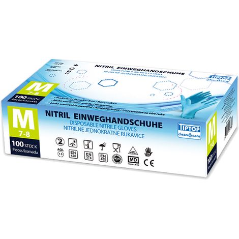 Gant en nitrile bleu taille M X100 (1/3)